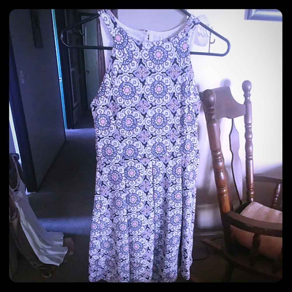 Patterned polyester dress